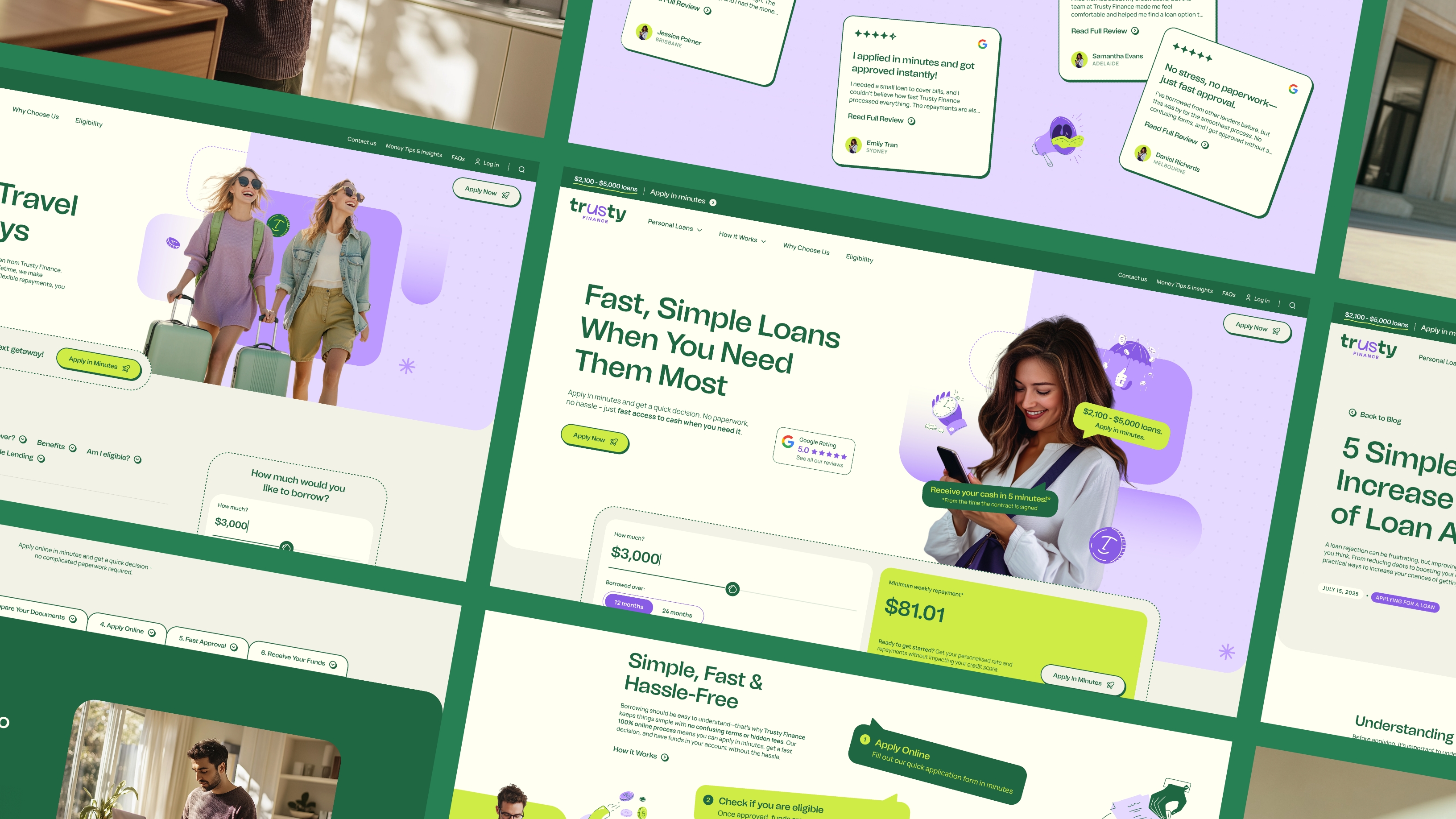 Trusty Finance website design