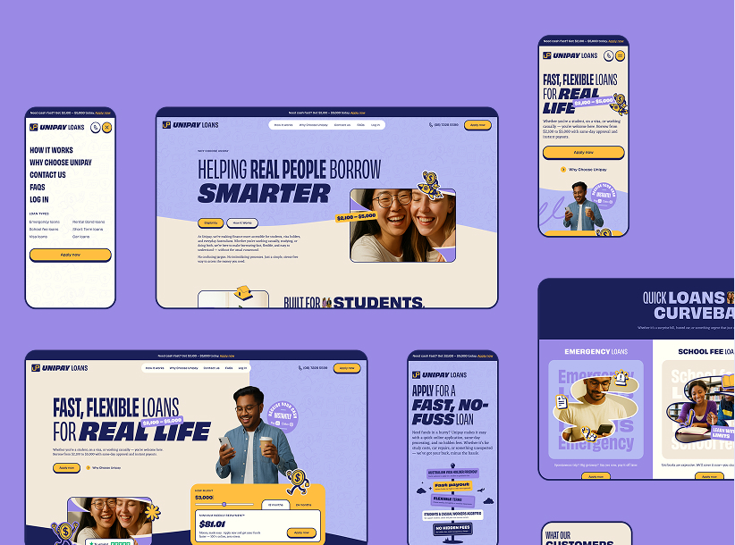 Unipay Loans website design